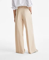 Boss Orange Women's Creased High-Rise Wide-Leg Trousers