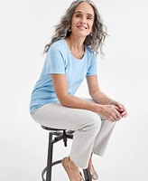 Style & Co Women's Plus Short-Sleeve Scoop-Neck Top, Exclusively at Macy's