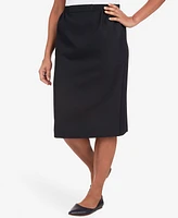 Alfred Dunner Petite Cinch Waist Midi Skirt with Slant Pockets