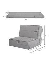 Gouun Convertible Lounger Folding Sofa Sleeper Bed
