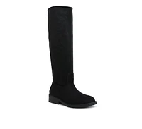 London Rag Chiru Round Toe Microfiber Calf Boots