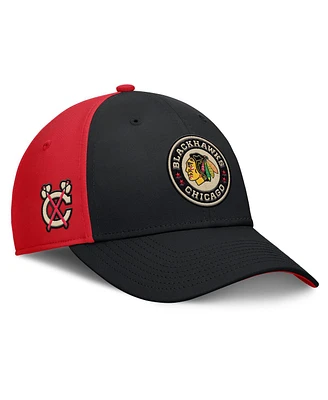 Fanatics Men's Black/Red Chicago Blackhawks 2025 Nhl Winter Classic Flex Hat