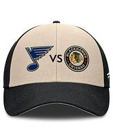 Fanatics Men's Cream/Black St. Louis Blues vs. Chicago Blackhawks 2025 Nhl Winter Classic Matchup Adjustable Hat