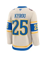 Fanatics Men's Jordan Kyrou Cream St. Louis Blues 2025 Nhl Winter Classic Premium Player Jersey