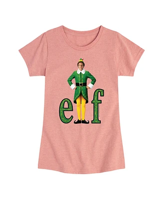 Elf Big Girls Holiday Graphic Short Sleeve Tee