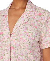 Lauren Ralph Lauren Petite 2-Pc. Short-Sleeve Notch-Collar Cropped-Pant Pajama Set