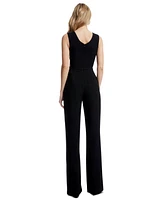 Dress the Population Women's Katrina Plunging-Neck Jumpsuit