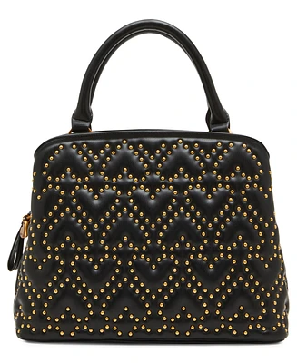 Betsey Johnson Heart Stud Small Satchel Bag