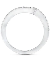 Le Vian Vanilla Diamond Curved Band (1/4 ct. t.w.) in 14k White Gold