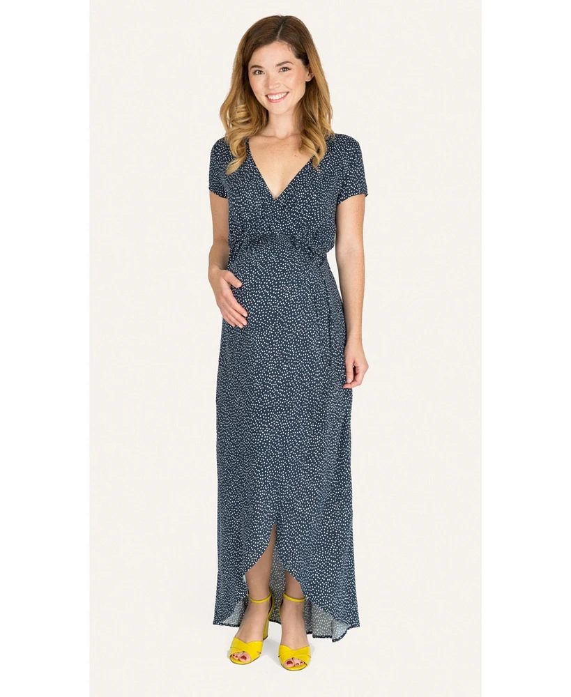 Nom Maternity Delilah Wrap Maxi Dress