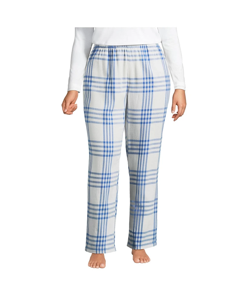 Lands' End Plus Print Flannel Pajama Pants