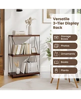 Gouun Multipurpose Display Rack with Metal Frame-34 inches