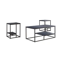 Kings Brand Furniture – Santan 3-Piece Occasional Table Set, Coffee Table & 2 End Tables