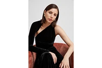 Marcella Women's Manhattan Velvet Slit Gown