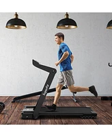 Gymax 4 Hp Folding Treadmill Electric Walking Running Machine w/ Fatigue Button