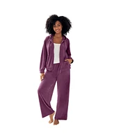 Ellos Plus Wide Leg Velour Lounge Pants