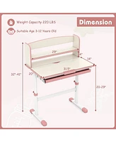 Gouun Height Adjustable Kids Study Desk with Tilt Desktop