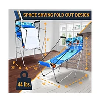 SereneLife Dual Shot Basketball Arcade Game with Led Scoreboard, Indoor/Outdoor
