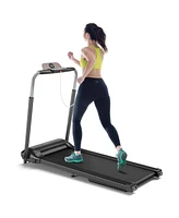 Gymax Folding Treadmill 3.0HP Electric Walking Running Machine w/ Led Touch Screen