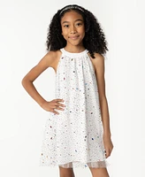 Sparkle & Shine Big Girls Gem Halter Dress