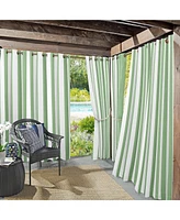 Sun Zero Valencia Cabana Stripe Indoor/Outdoor Uv Protectant Room Darkening Grommet Curtain Panel