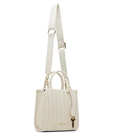 Steve Madden Natural Larry Matelasse Mini Box Tote Bag