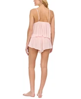 Flora by Floral Nikrooz Women's Cali Pleated Cami & Short Sleep Set