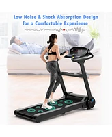 Gymax 2.25HP Electric Folding Fitness Treadmill w/App Heart Rate