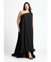 Eloquii Plus Dramatic Ruffle Gown