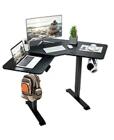 Gouun L-shaped Electric Standing Desk with 4 Memory Positions and Lcd Display