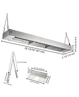 Yescom WeChef 36" 1000W Electric Strip Heater Commercial Food Warmer Portable Stainless Steel Heating Lamp for Fry Dishes