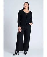 Eloquii Plus Ball Button Cardigan