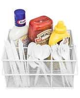 Sorbus Mesh Utensil Caddy - Organize & Serve in Style! Perfect for Kitchen, Parties, and More. Multi-purpose with Compartments & Sturdy Handle