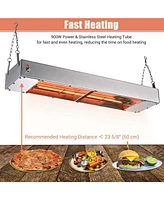 WeChef Commercial Food Warmer 24" 900W Electric Strip Heater Portable Stainless Steel Fry Heating Lamp for Fry Dishes
