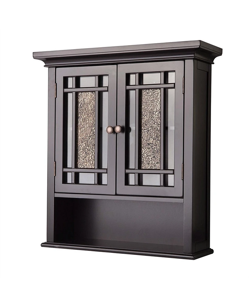 Slickblue Bathroom Wall Cabinet with Amber Mosaic Glass Accents