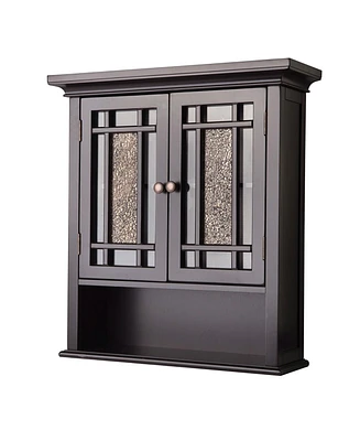 Slickblue Bathroom Wall Cabinet with Amber Mosaic Glass Accents