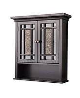Slickblue Bathroom Wall Cabinet with Amber Mosaic Glass Accents