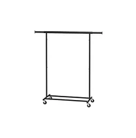 Slickblue Heavy Duty Garment Rack with Clothes Hanging Bar and Lockable Wheels