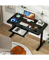 Gouun 48-Inch Height Adjustable Electric Standing Desk with Drawer