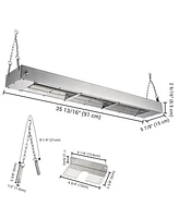 Yescom WeChef Electric Strip Heater 2 Pack Portable 36" 1000W Commercial Food Warmer Heating Lamp for Fry Chicken