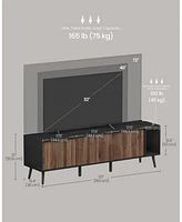 Slickblue Tv Stand for TVs up to 72 Inches Entertainment Center with Storage Cabinet