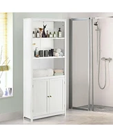 Slickblue Bathroom Linen Tower with 3 Open Shelves for Towel Storage and Organization