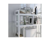 Slickblue Solid Wood Over-the-Toilet Bathroom Storage Shelving Unit for Efficient Organization