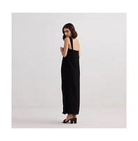 Reistor Women's Twilight Twist Strappy Maxi Dress Black