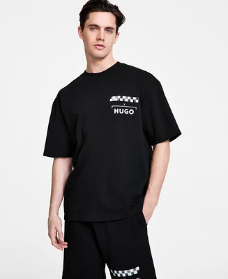 Hugo Boss Men's Drallie Short Sleeve Oversized Fit Graphic T-Shirt