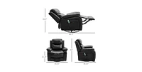 Slickblue Adjustable Faux Leather Remote Massage Recliner Chair with Footrest Ultimate Comfort