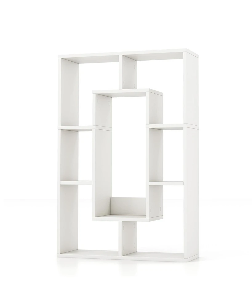 Gouun 7-Cube Geometric Bookshelf Modern Decorative Open Bookcase