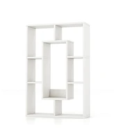 Gouun 7-Cube Geometric Bookshelf Modern Decorative Open Bookcase