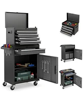 Gouun 2-in-1 Rolling Tool Chest with 5 Sliding Lockable Drawers
