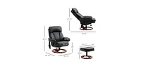 Slickblue Adjustable Electric Remote Massage Recliner Chair with Ottoman Comfort and Relaxation